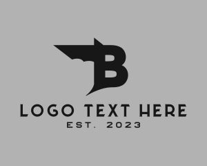 Creepy - Bat Wing Letter B logo design