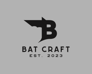 Bat Wing Letter B logo design