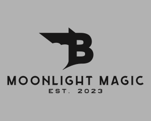 Nighttime - Bat Wing Letter B logo design