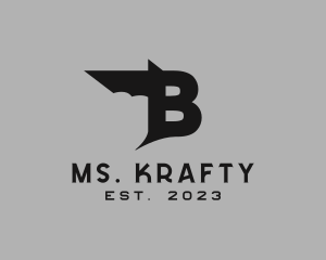 Spooky - Bat Wing Letter B logo design