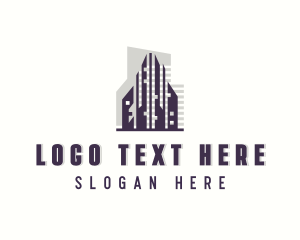 Condominium - Skyscraper Building Property logo design
