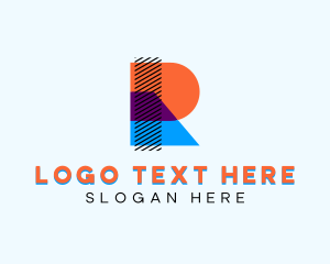 Creative Agency - Digital Media Letter R logo design