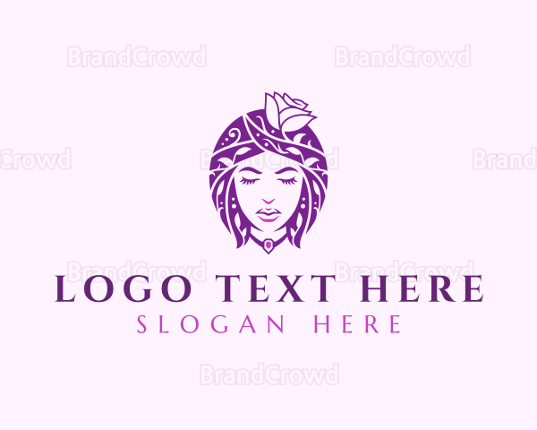 Floral Woman Fashion Logo