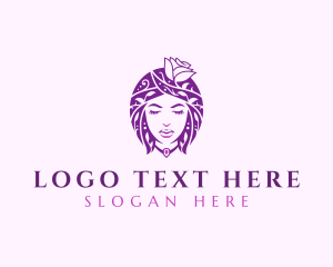 Floral Woman Fashion Logo