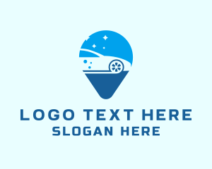 Car - Car Pin Location logo design