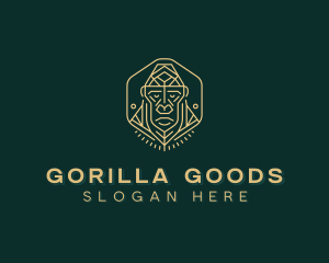 Gorilla - Gorilla Ape Crest logo design