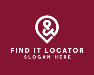 Location Pin Ampersand logo design