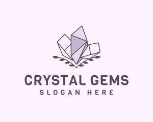 Crystal Jewelry Wreath logo design