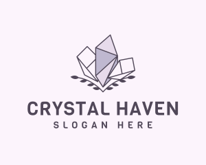 Crystal Jewelry Wreath logo design