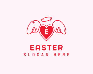 Angel Love Heart Logo