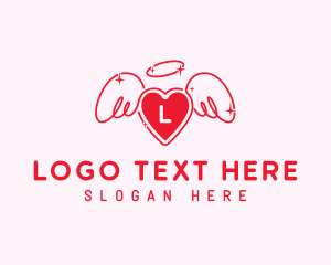 Angel Love Heart Logo