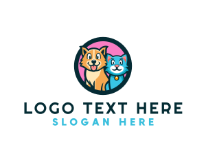 Pup - Cat Dog Veterinarian logo design