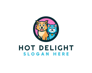 Cat Dog Veterinarian logo design