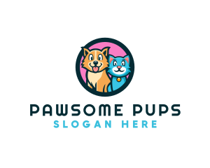 Cat Dog Veterinarian logo design