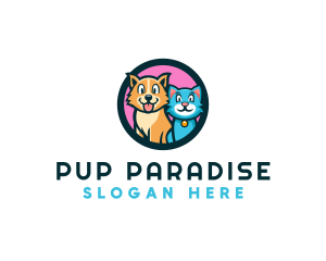 Cat Dog Veterinarian logo design