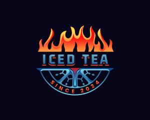 Fire Ice Air Ventilation logo design