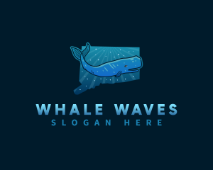 Connecticut Marine Whale logo design