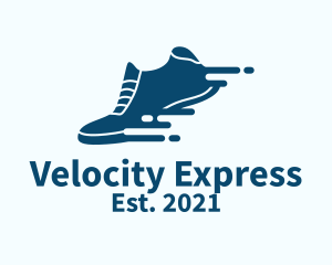 High Speed - Digital Blue Sneaker logo design