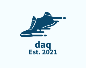 Runner - Digital Blue Sneaker logo design