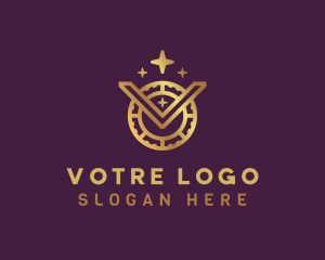 Gold Cryptocurrency Letter VO Logo