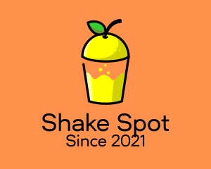 Shake - Lemon Juice Glass logo design