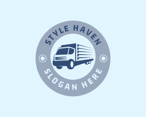 Logistics Truck Delivery Logo