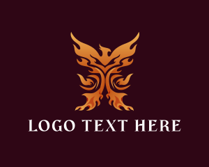 Fire - Phoenix Fire Bird logo design