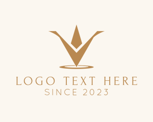 King - Royal Crown Boutique Letter V logo design