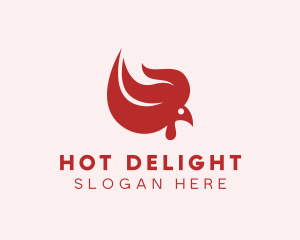 Flaming Chicken Restaurant  logo design