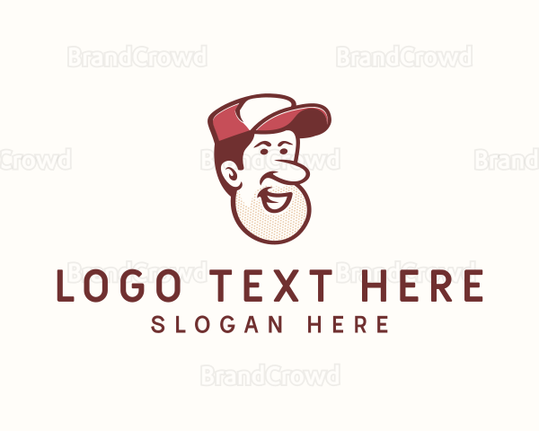 Retro Delivery Man Logo