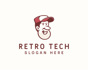 Retro Delivery Man  logo design