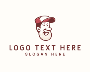 Retro Delivery Man  Logo