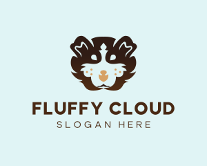 Fluffy Puppy Dog logo design