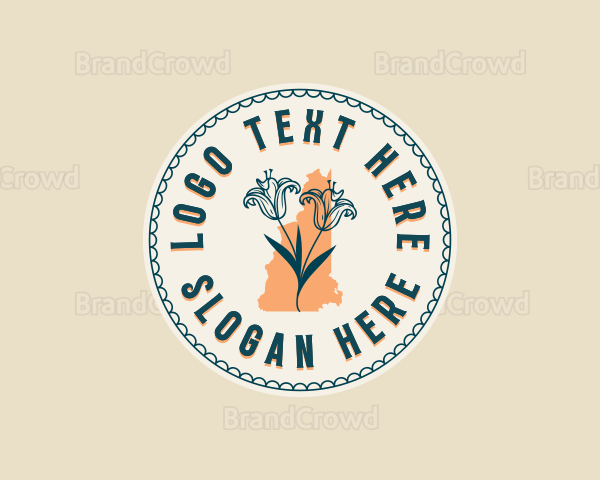 New Hampshire Flower Lily Logo