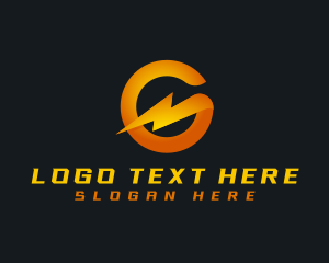 Charger - Energy Bolt Letter G logo design