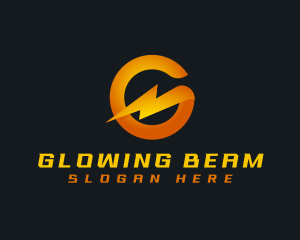 Energy Bolt Letter G logo design