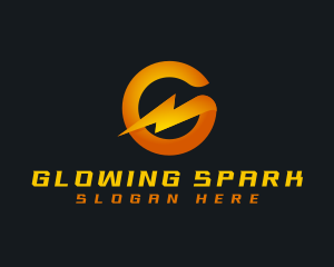 Energy Bolt Letter G logo design