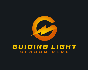 Energy Bolt Letter G logo design