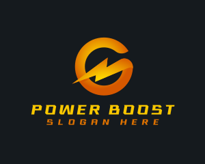 Charger - Energy Bolt Letter G logo design