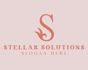 Floral Letter S logo design