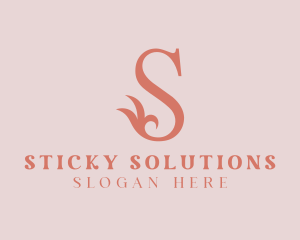 Floral Letter S logo design