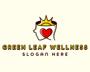 Head Sun Heart Wellness logo design