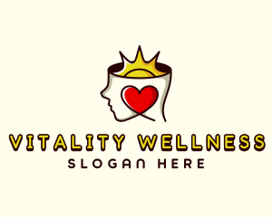 Head Sun Heart Wellness logo design