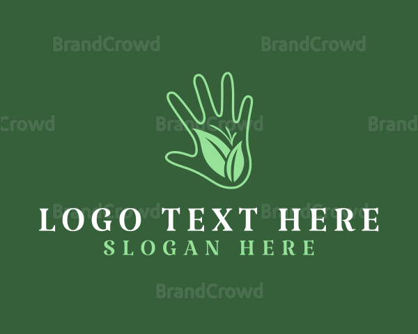 Eco Garden Hand Logo