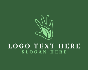 Agriculture - Eco Garden Hand logo design