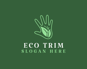 Eco Garden Hand  logo design