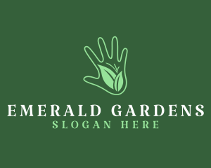 Eco Garden Hand  logo design