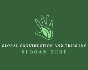 Green - Eco Garden Hand logo design