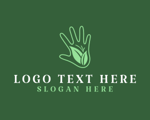 Floral - Eco Garden Hand logo design