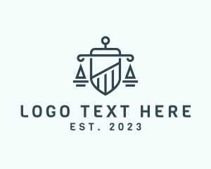 Law Enforcement - Legal Justice Shield logo design